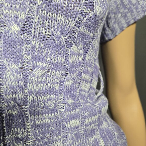 Y2K Purple Hooded Sweater Cap sleeves Size XS Pockets Grunge Fairy 2000s - Picture 7 of 9